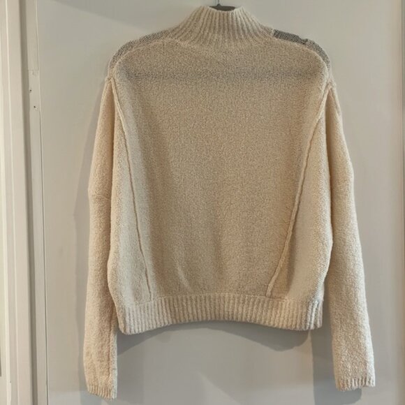 Elie Tahari cream wool cashmere cowl neck sweater, size XS - Picture 6 of 8